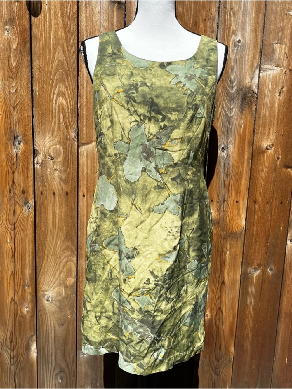 Rabbit Rabbit Rabbit Designs Olive Green Floral Mini Dress